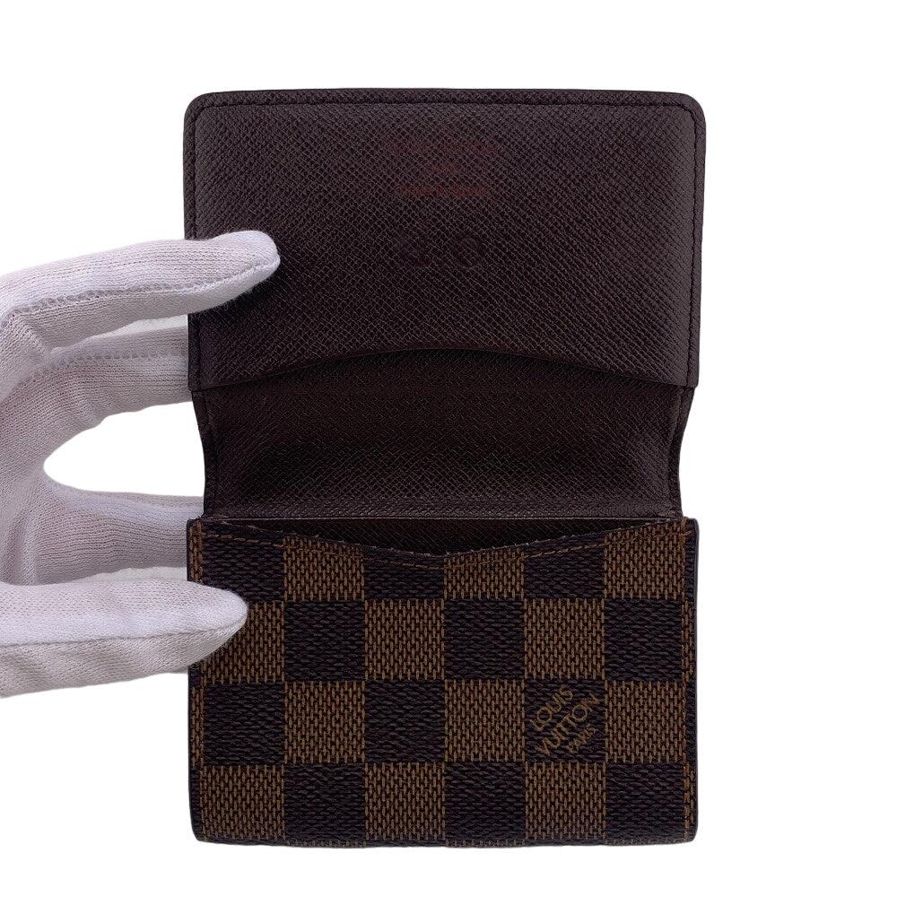 LOUIS VUITTON Card Case N62920 leather Brown name card holder Damier Anvelop Cult De Vuitto mens(Unisex)  d