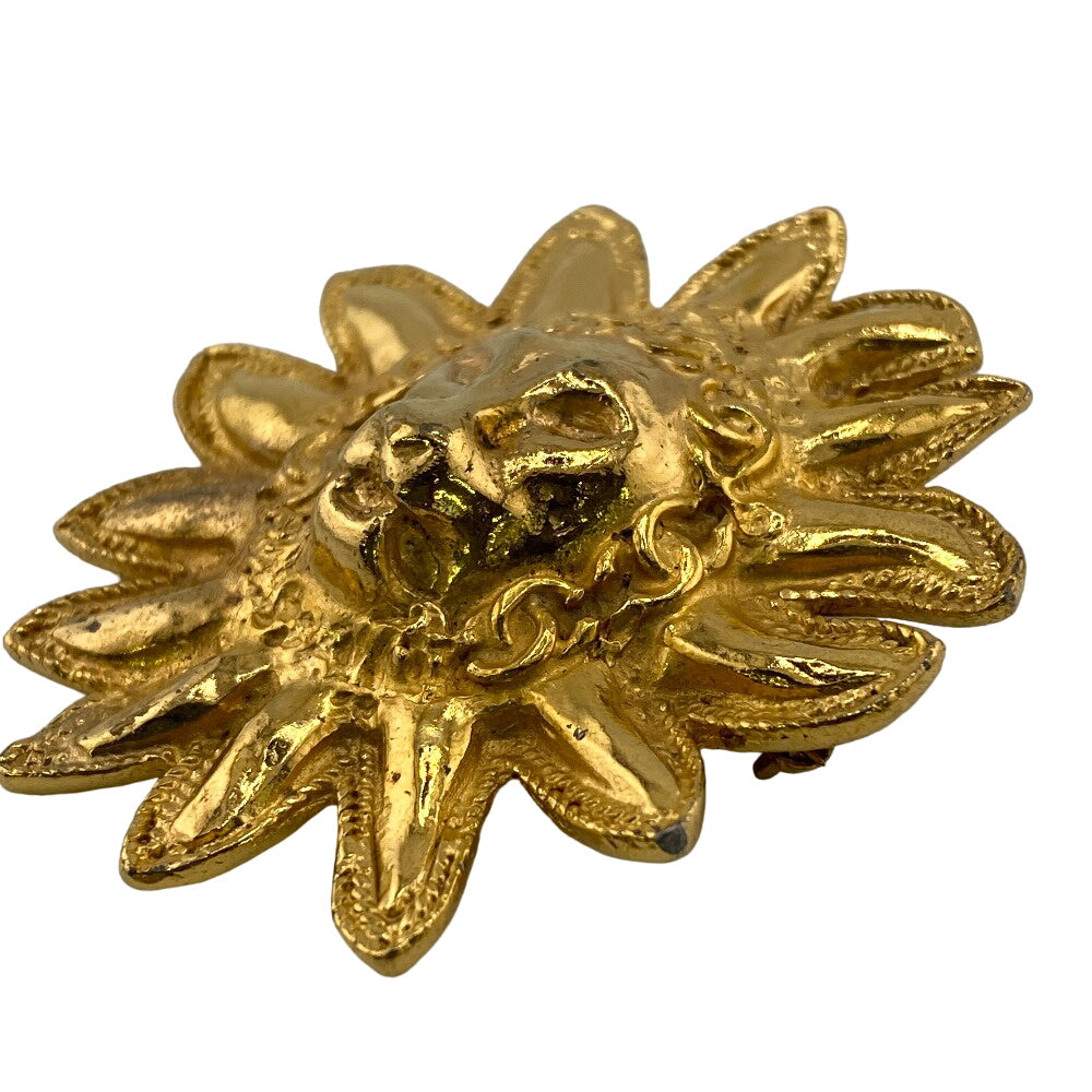 CHANEL Brooch Gold Plated gold Lion Women  d
