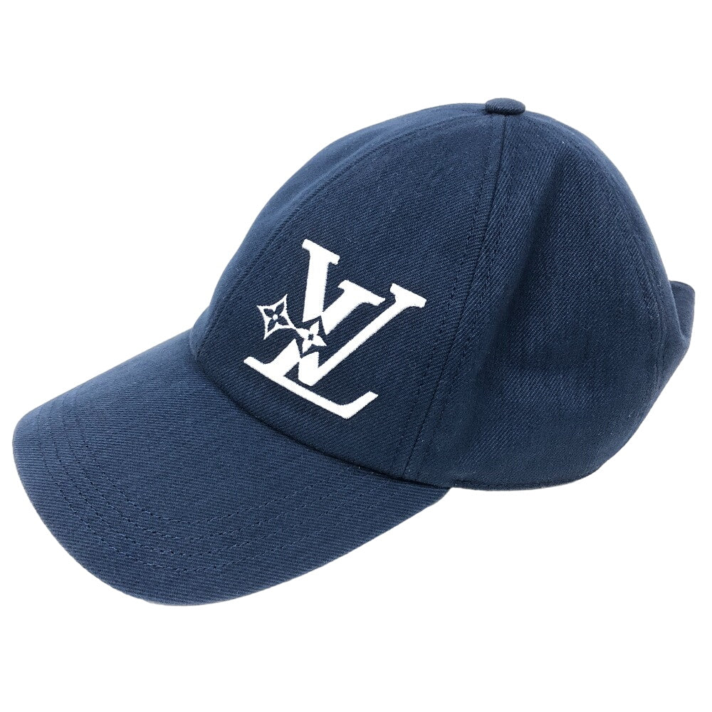 LOUIS VUITTON cap M7606L cotton Navy Marine LV smash mens  d