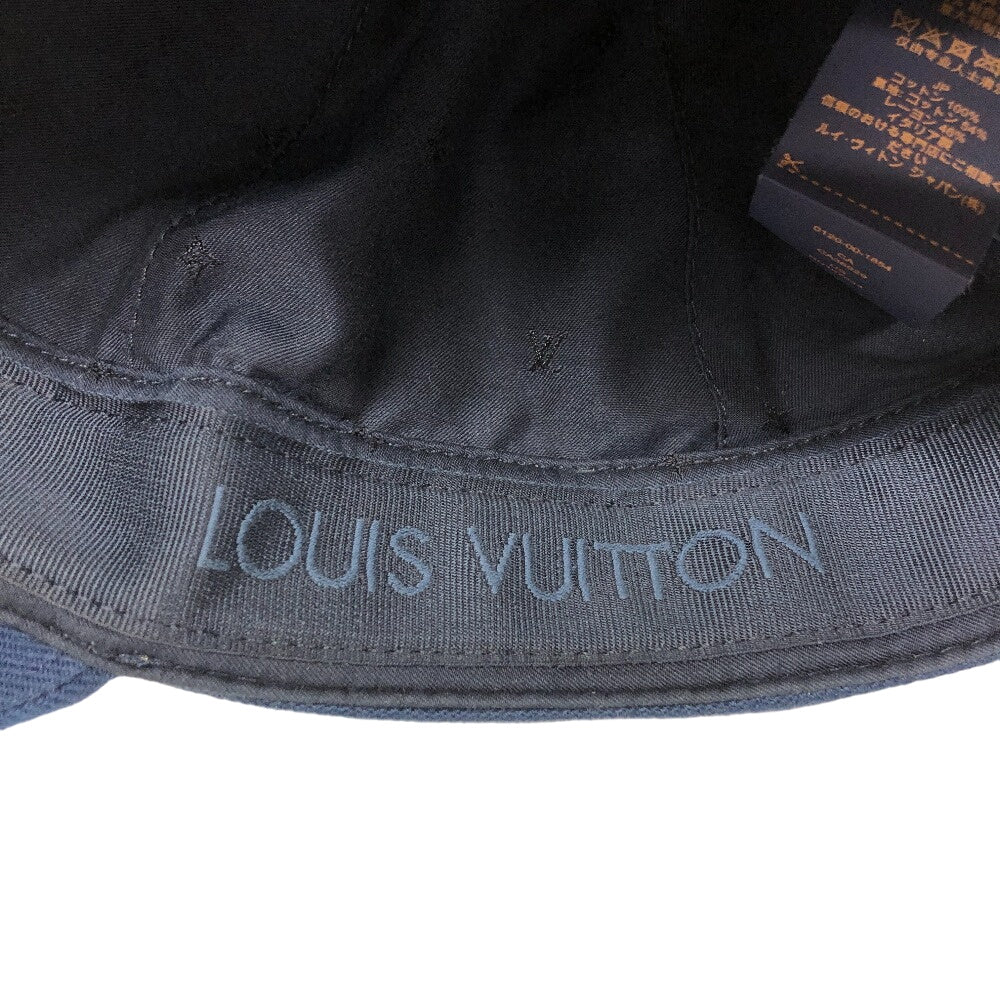 LOUIS VUITTON cap M7606L cotton Navy Marine LV smash mens  d