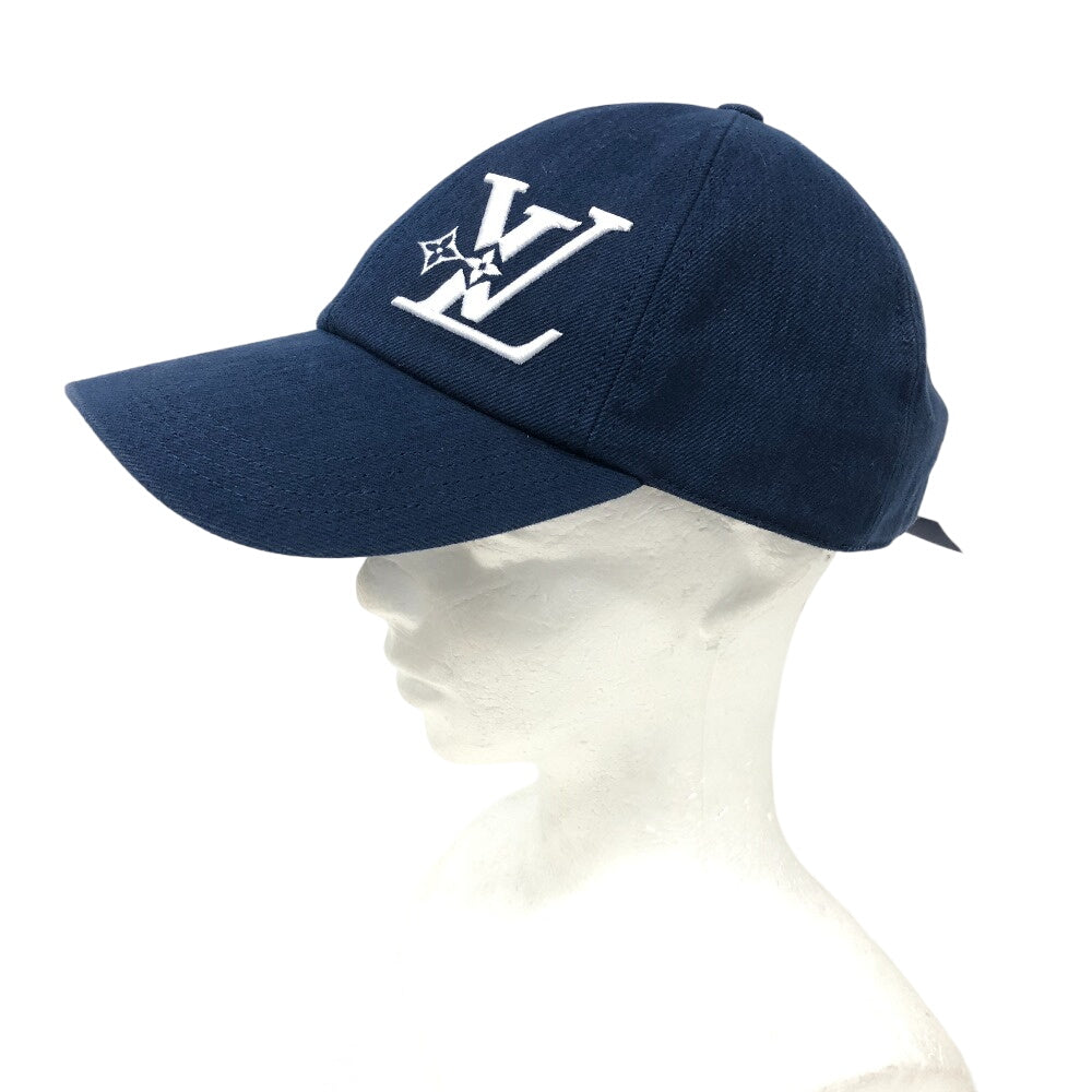 LOUIS VUITTON cap M7606L cotton Navy Marine LV smash mens  d