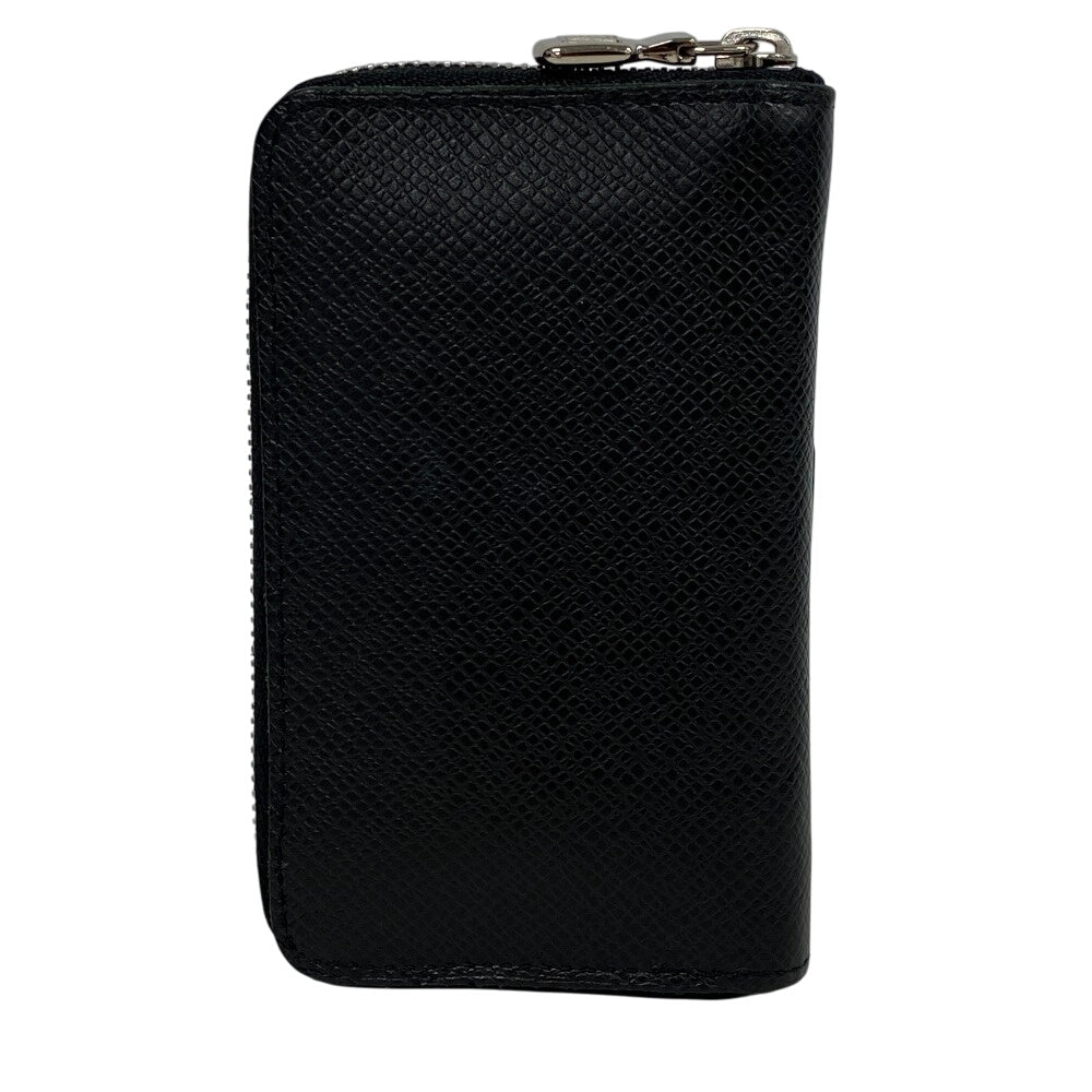 LOUIS VUITTON Coin case M32832 leather black Zip Around Taiga Zip around purse mens  d