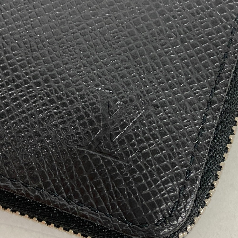 LOUIS VUITTON Coin case M32832 leather black Zip Around Taiga Zip around purse mens  d