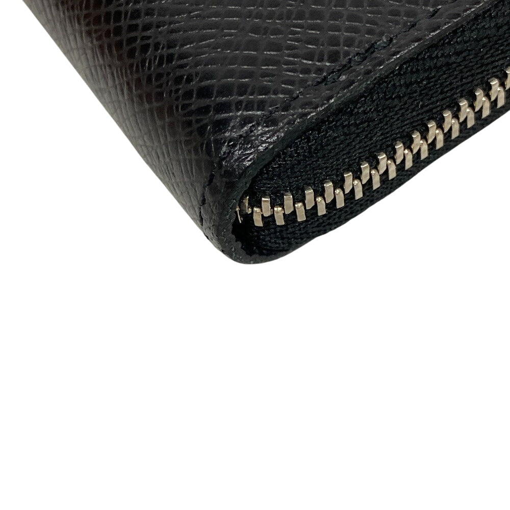 LOUIS VUITTON Coin case M32832 leather black Zip Around Taiga Zip around purse mens  d