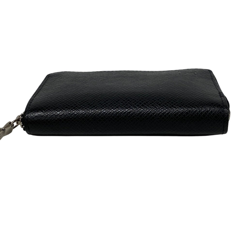 LOUIS VUITTON Coin case M32832 leather black Zip Around Taiga Zip around purse mens  d