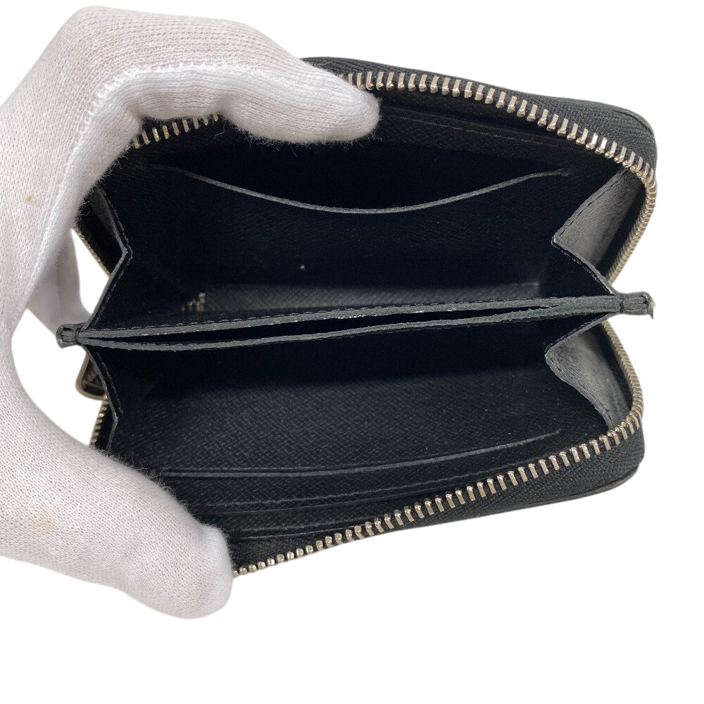 LOUIS VUITTON Coin case M32832 leather black Zip Around Taiga Zip around purse mens  d