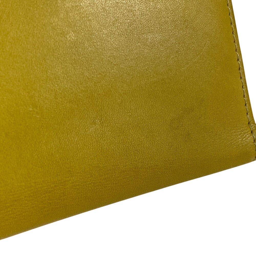 HERMES Bifold Wallet Swift, Epi Leather yellow Long wallet Box scarf Bean Women  d