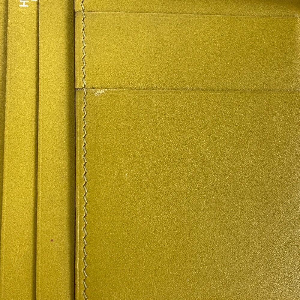 HERMES Bifold Wallet Swift, Epi Leather yellow Long wallet Box scarf Bean Women  d