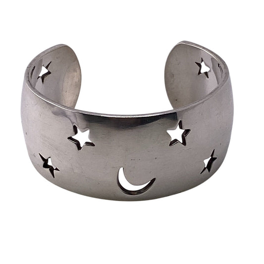 HERMES Bangle Silver925 Silver Moon star Women  d