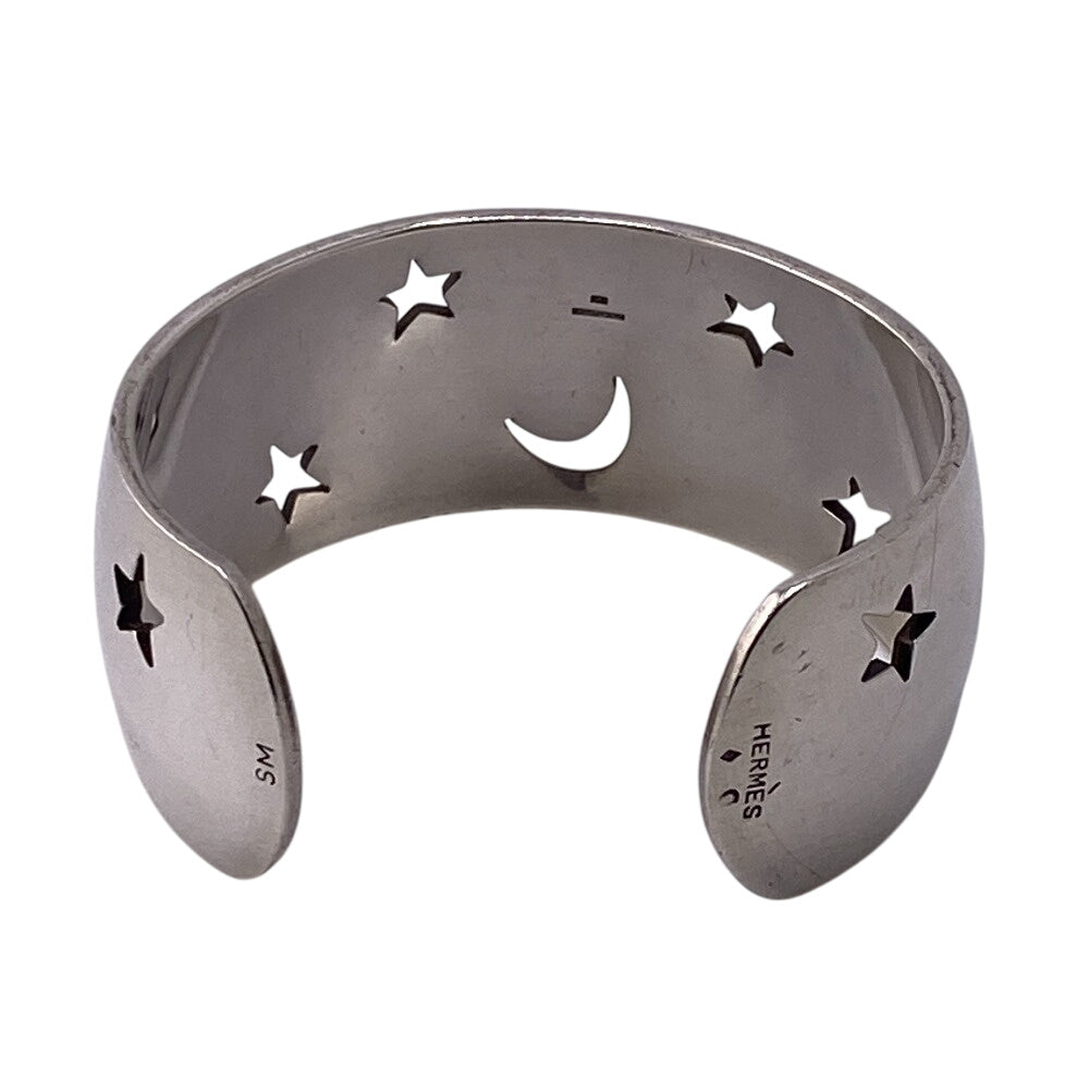 HERMES Bangle Silver925 Silver Moon star Women  d