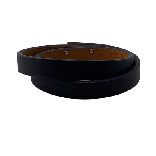HERMES bracelet Gold Plated, Leather black U:2022 Kelly DeBultour unisex(Unisex) T3  d