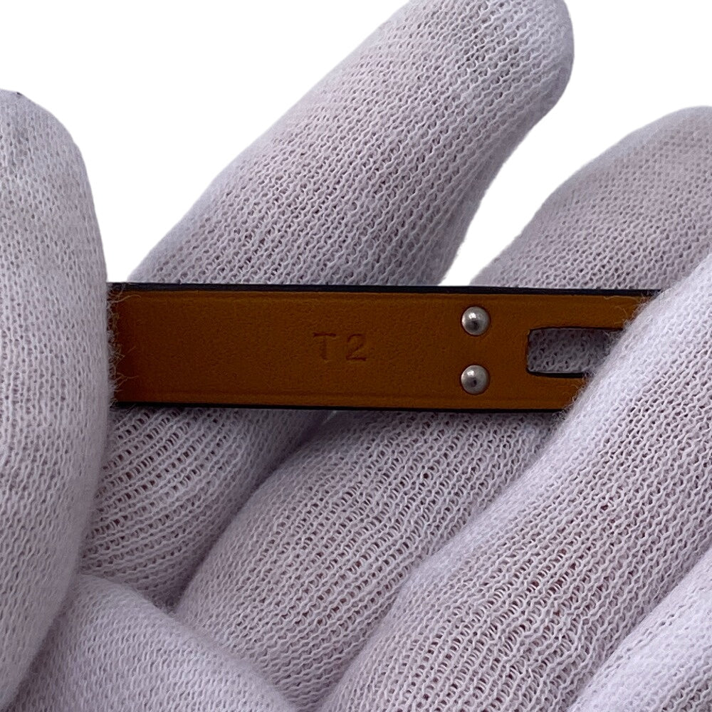 HERMES bracelet Gold Plated, Leather black U:2022 Kelly DeBultour unisex(Unisex) T3  d