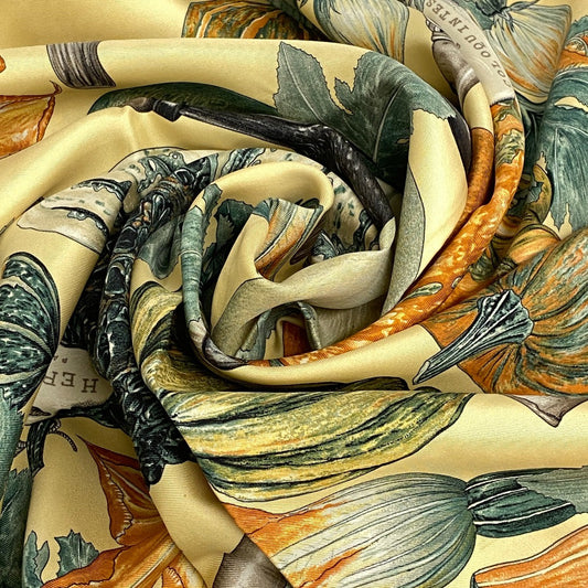 HERMES scarf silk multicolor Carre90 Pumpkin and colocynth Women  d