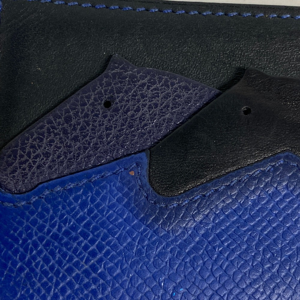 HERMES Card Case Epsom black Made in 2018 Petite Horizontal mens  d