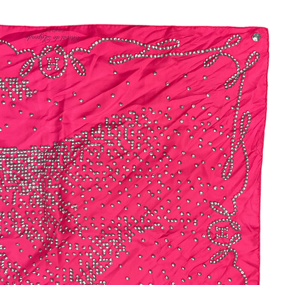 HERMES scarf silk pink Carre90 Cheval de Legende: Legendary Horse Women  d