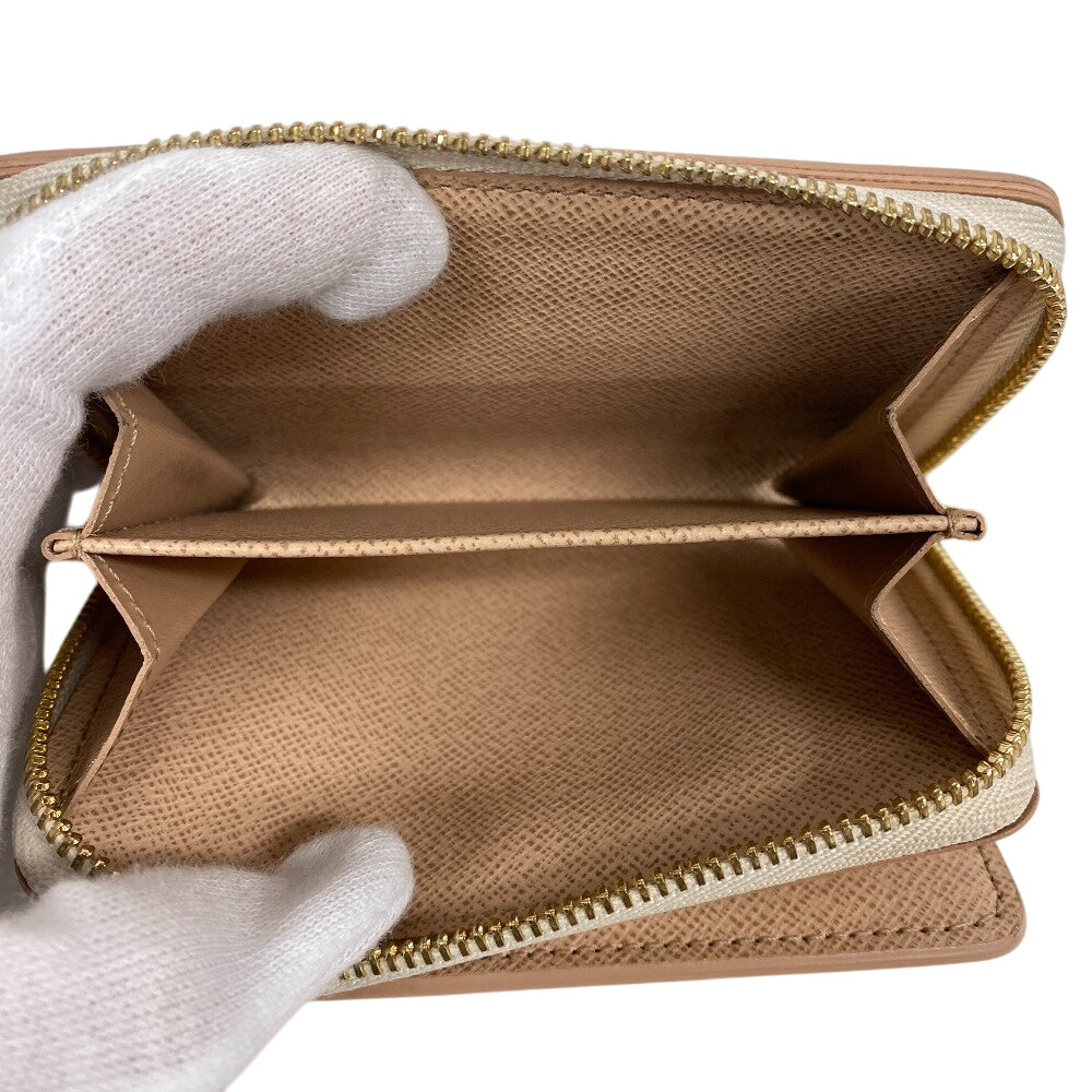 LOUIS VUITTON Bifold Wallet leather white Monogram Portefeuille Lou Women  d