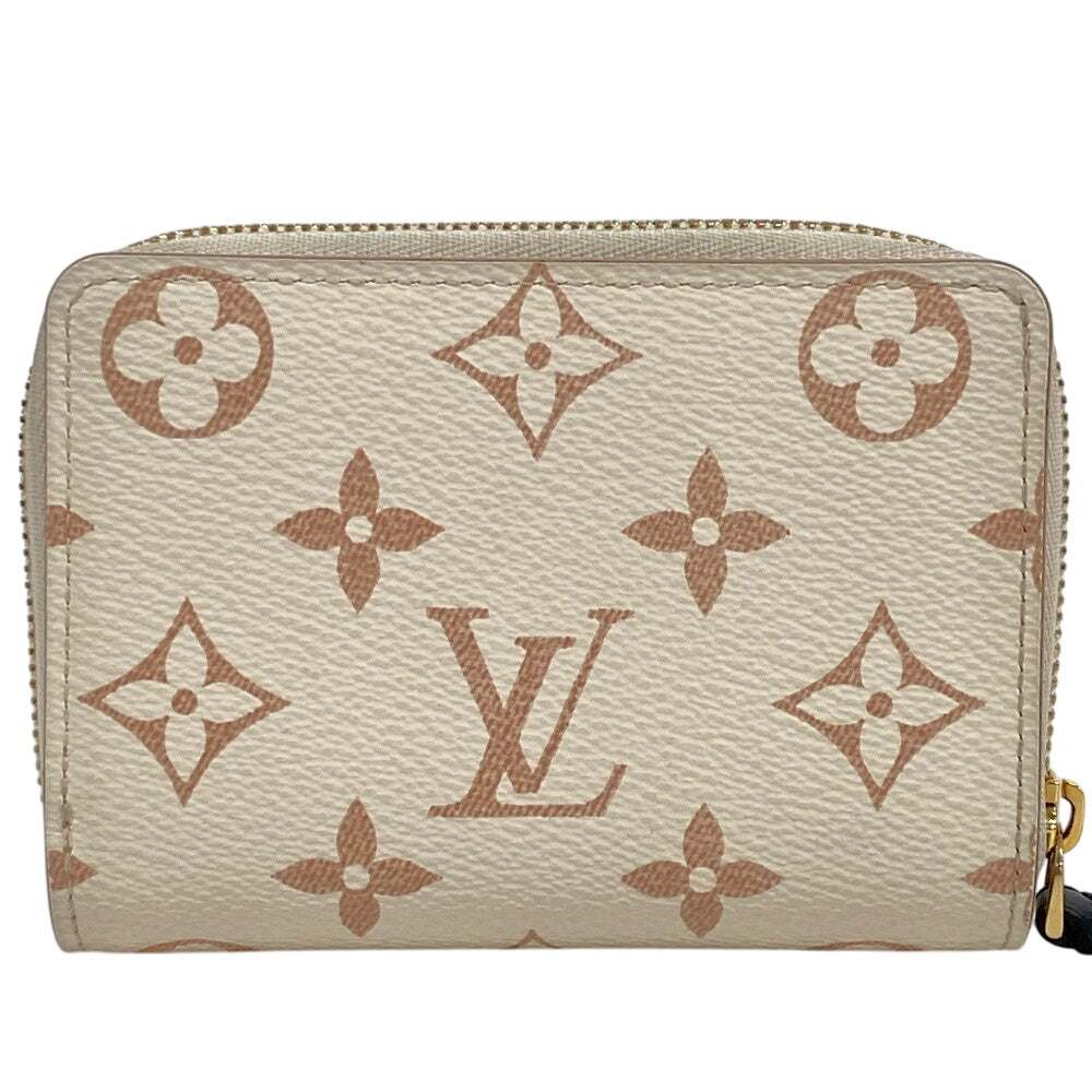 LOUIS VUITTON Bifold Wallet leather white Monogram Portefeuille Lou Women  d