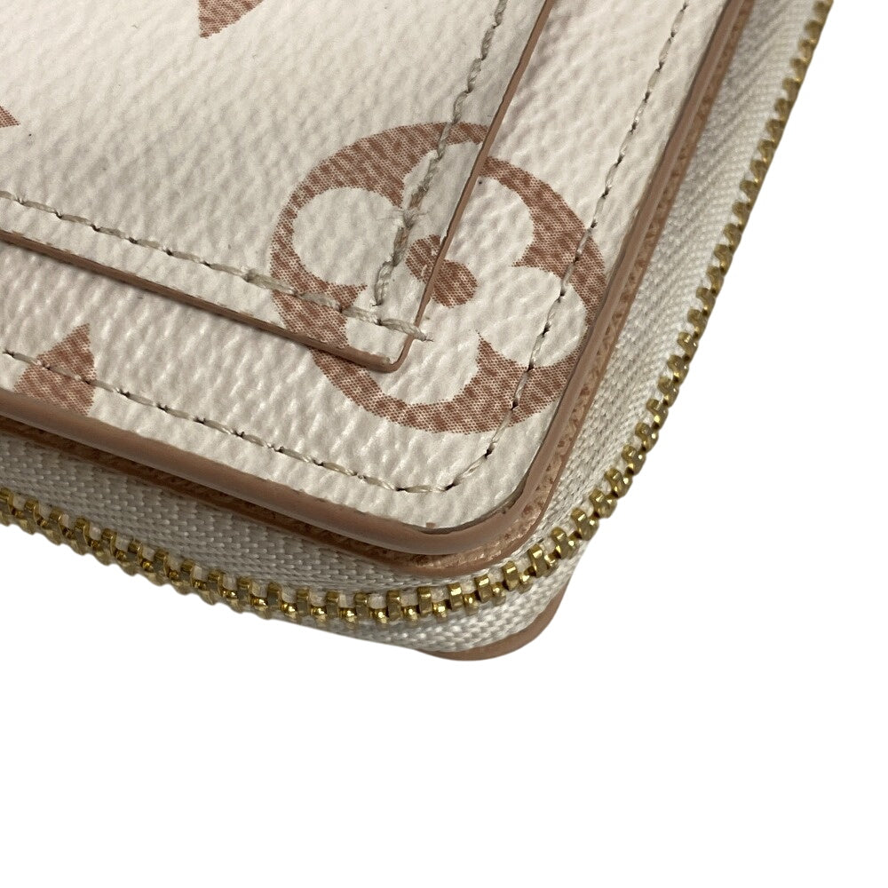 LOUIS VUITTON Bifold Wallet leather white Monogram Portefeuille Lou Women  d