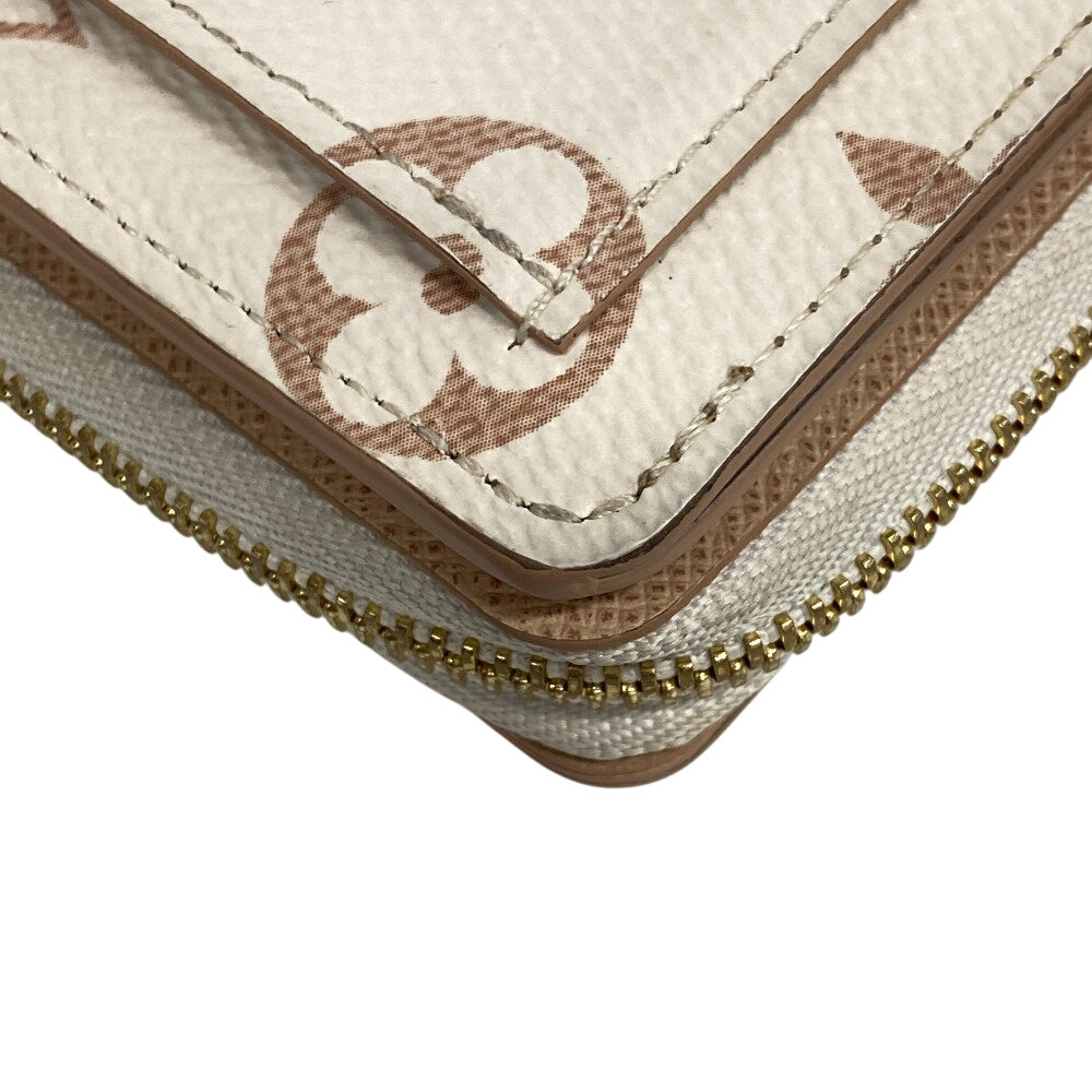 LOUIS VUITTON Bifold Wallet leather white Monogram Portefeuille Lou Women  d