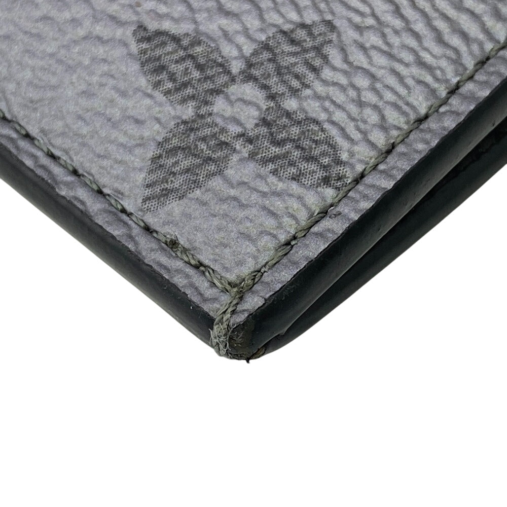 LOUIS VUITTON Coin case M30839 Taiga , Llama Silver Monogram Coin card holder mens  d