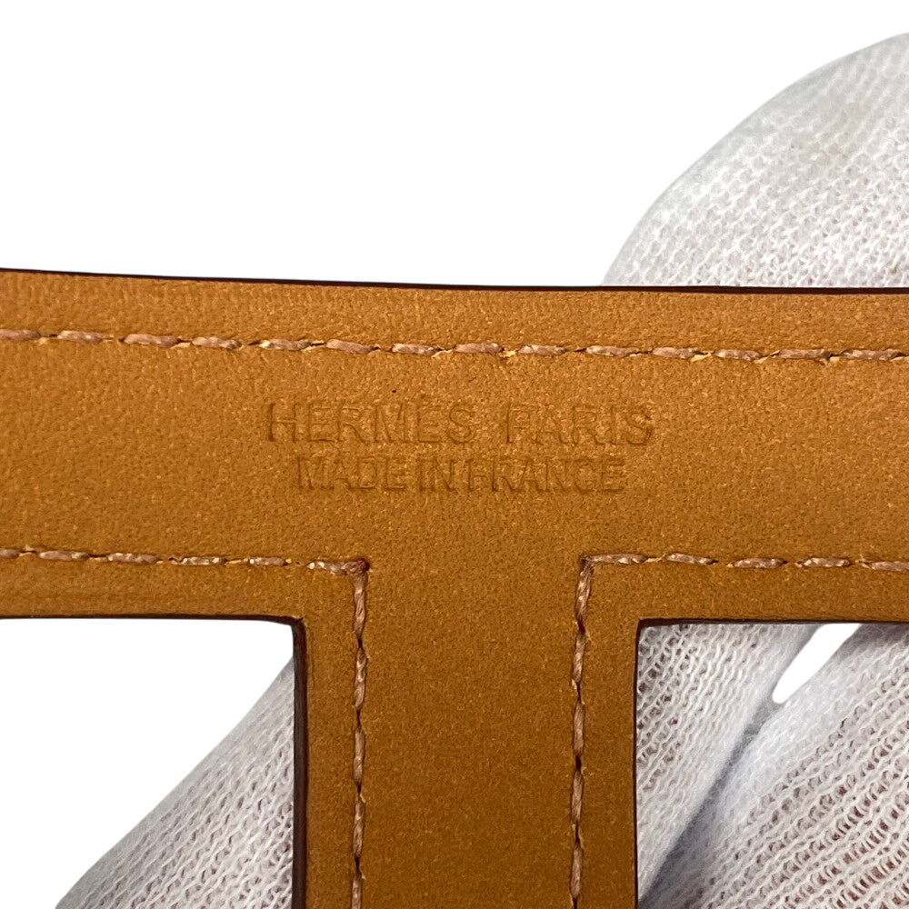 HERMES Bangle leather Red bracelet Anno Chene Dunkle Women  d