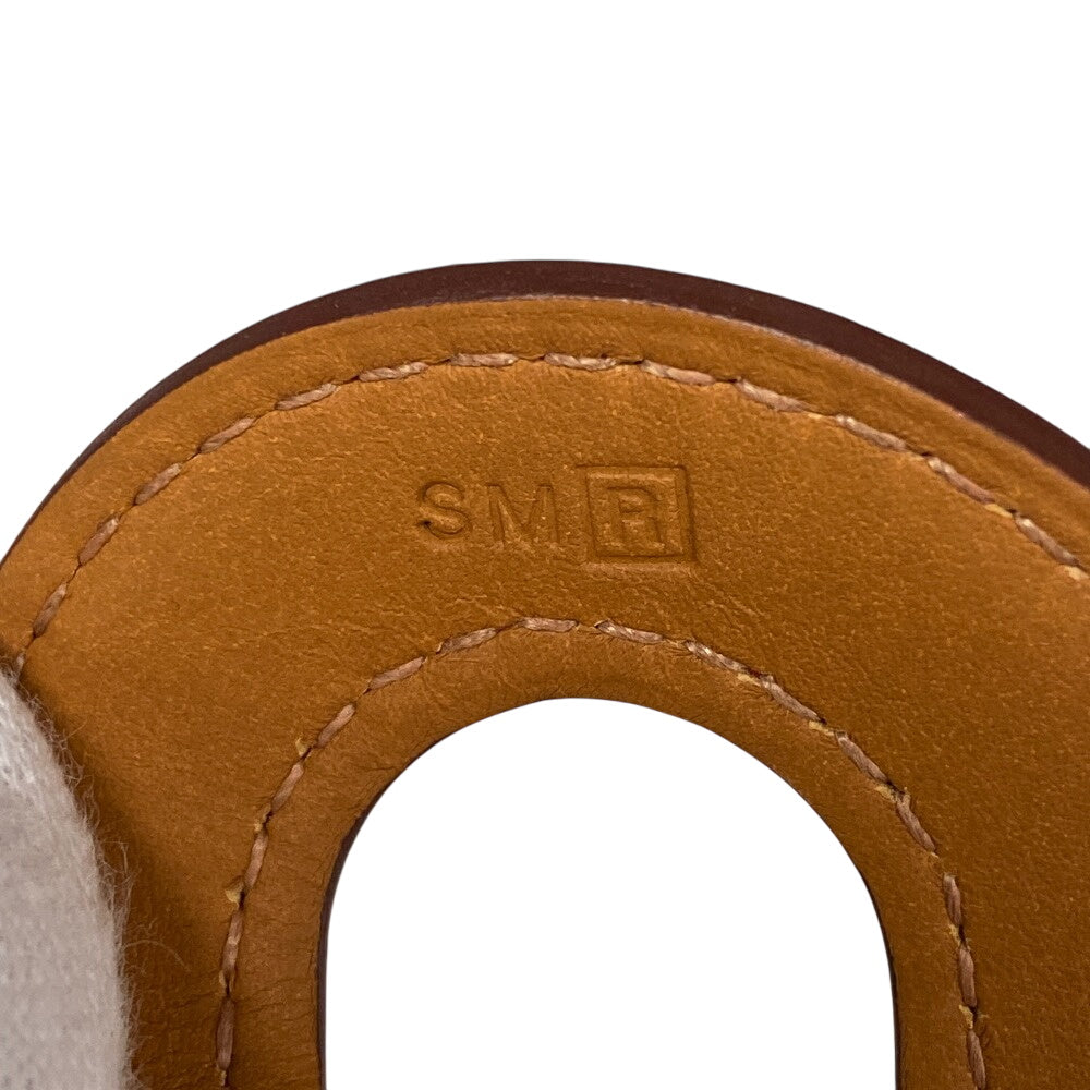 HERMES Bangle leather Red bracelet Anno Chene Dunkle Women  d