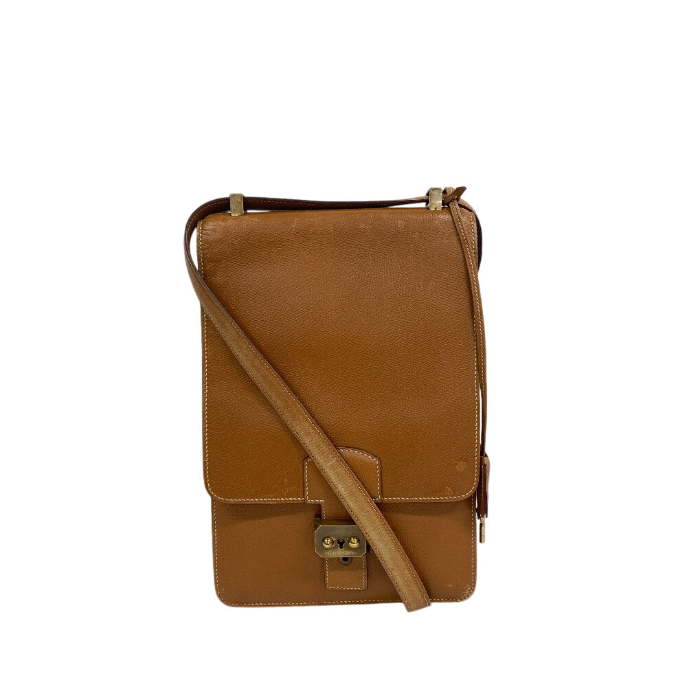 HERMES Shoulder Bag leather beige Sac Adepesh DPLG mens  d