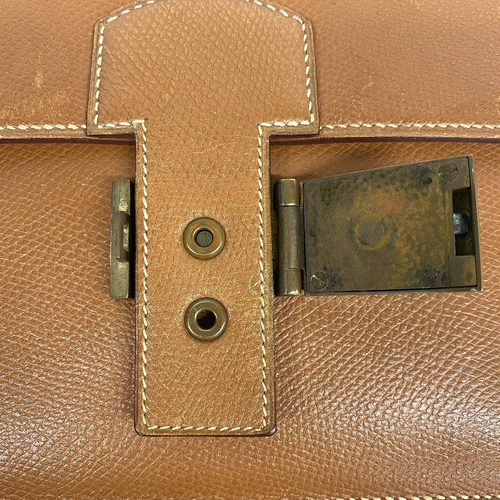 HERMES Shoulder Bag leather beige Sac Adepesh DPLG mens  d