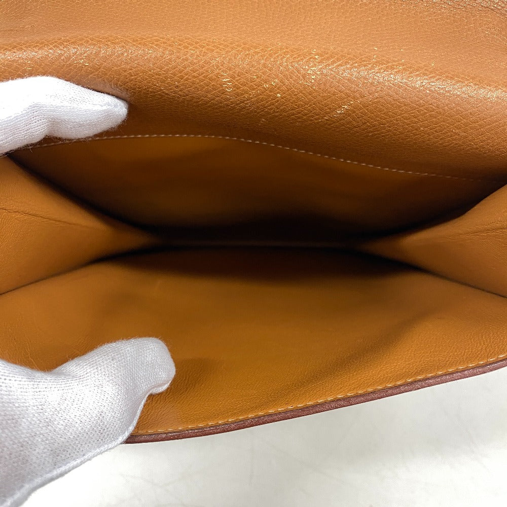 HERMES Shoulder Bag leather beige Sac Adepesh DPLG mens  d