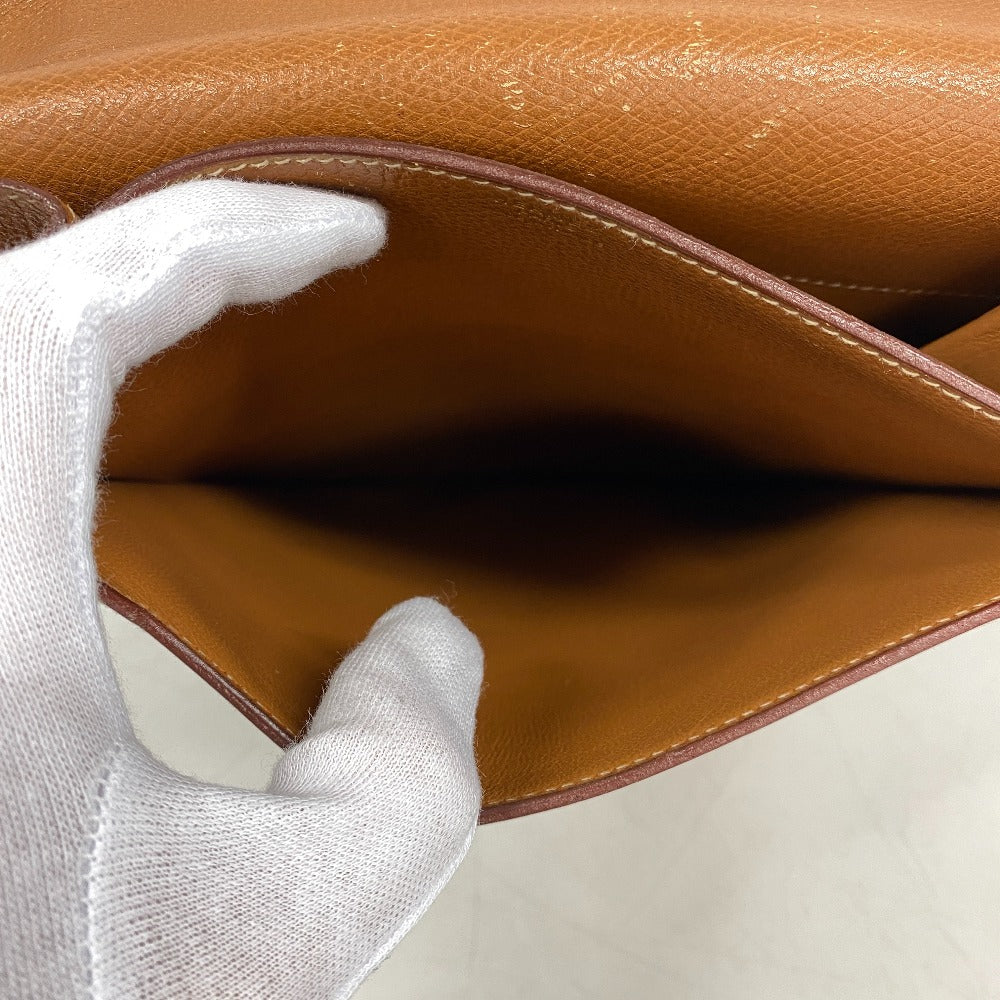 HERMES Shoulder Bag leather beige Sac Adepesh DPLG mens  d