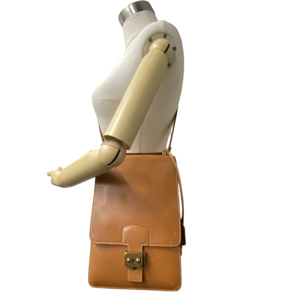 HERMES Shoulder Bag leather beige Sac Adepesh DPLG mens  d