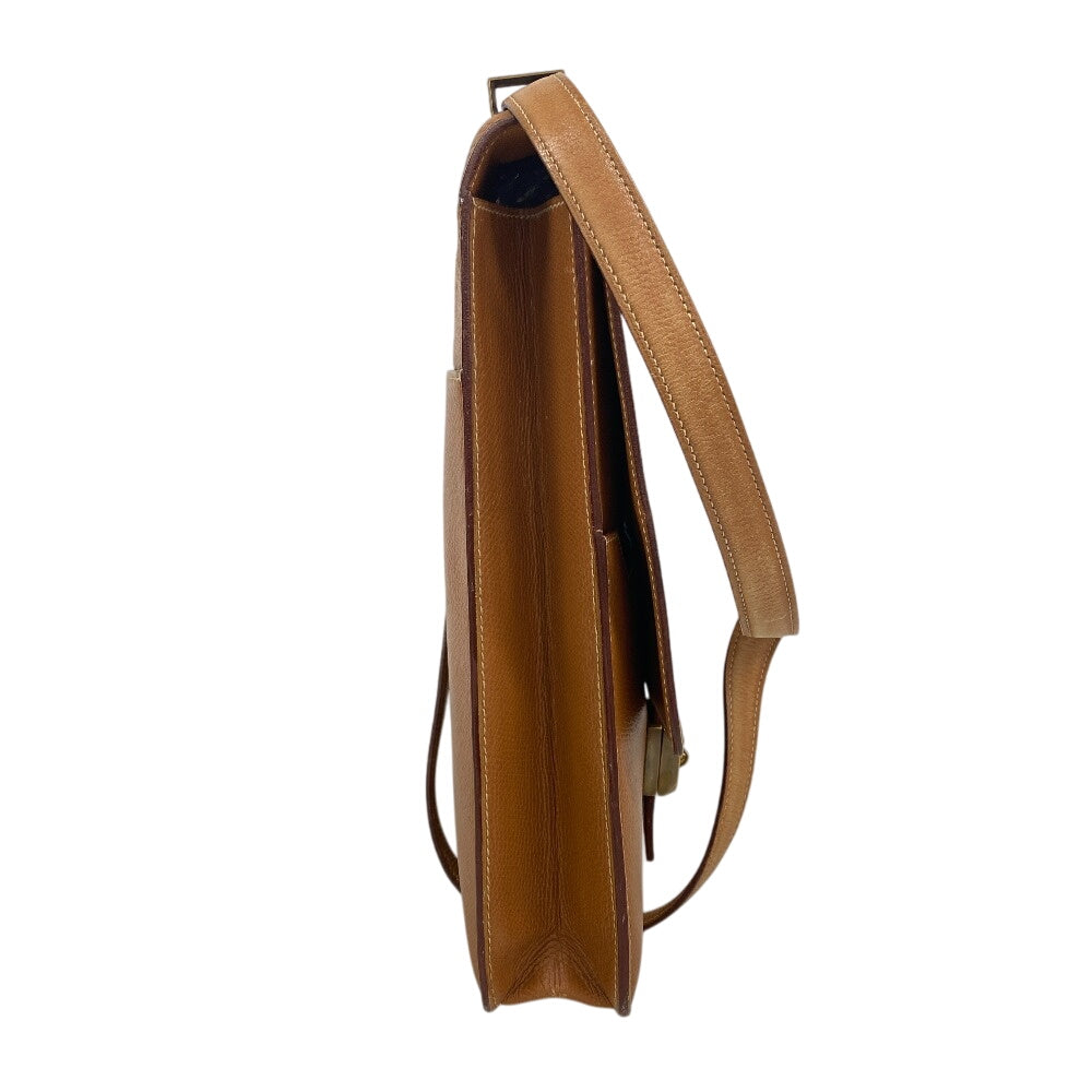 HERMES Shoulder Bag leather beige Sac Adepesh DPLG mens  d