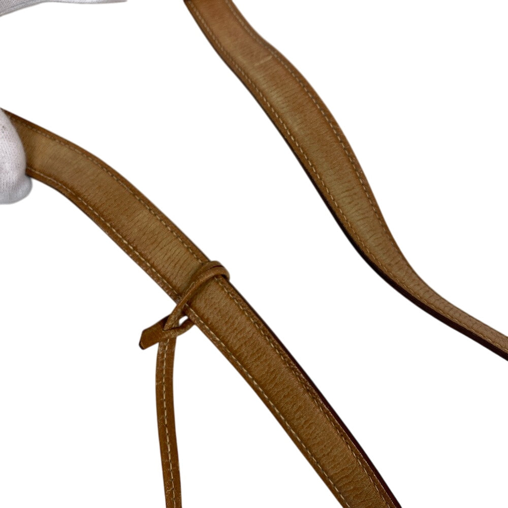 HERMES Shoulder Bag leather beige Sac Adepesh DPLG mens  d