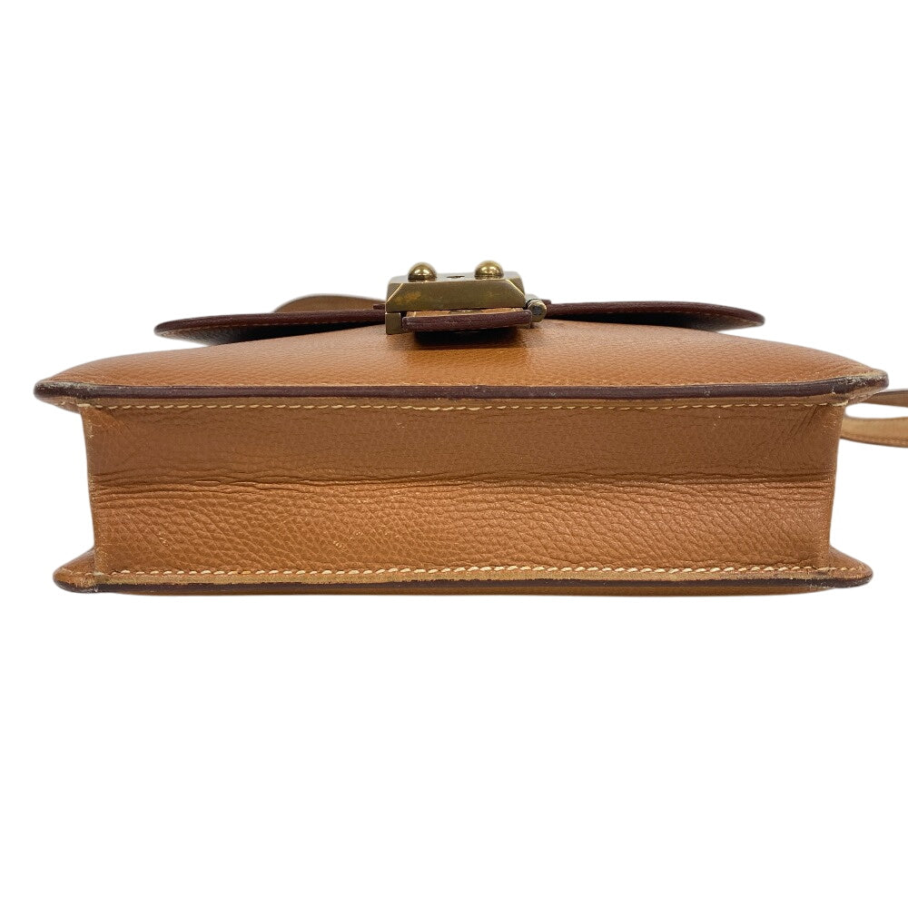 HERMES Shoulder Bag leather beige Sac Adepesh DPLG mens  d