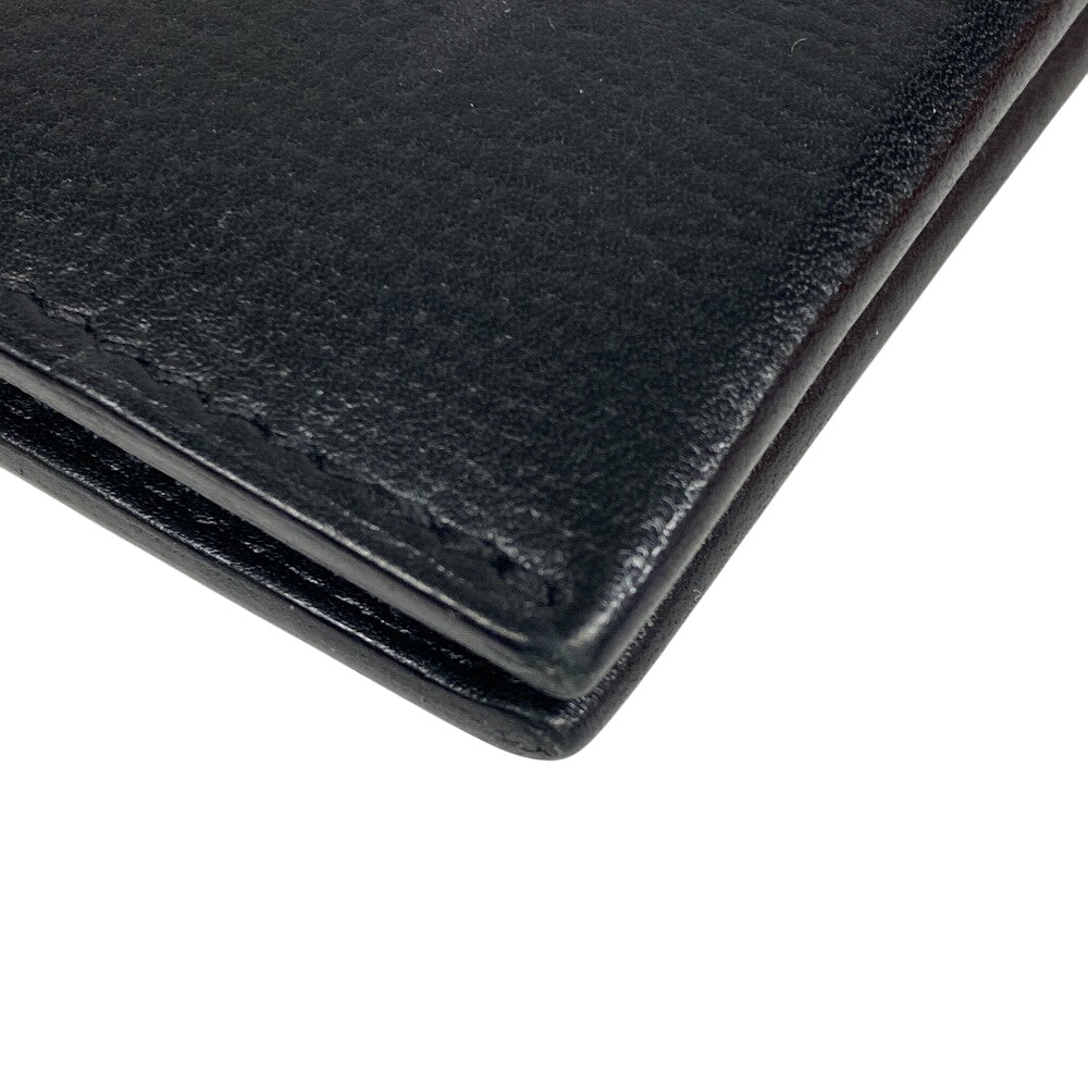 HERMES Bifold Wallet leather black Made in 2021 H Sport Compact mens  d