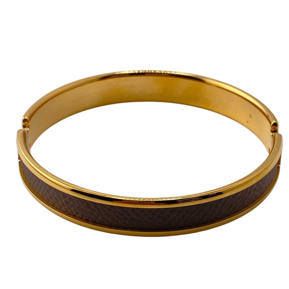 HERMES Bangle leather gold Olympe Women  d