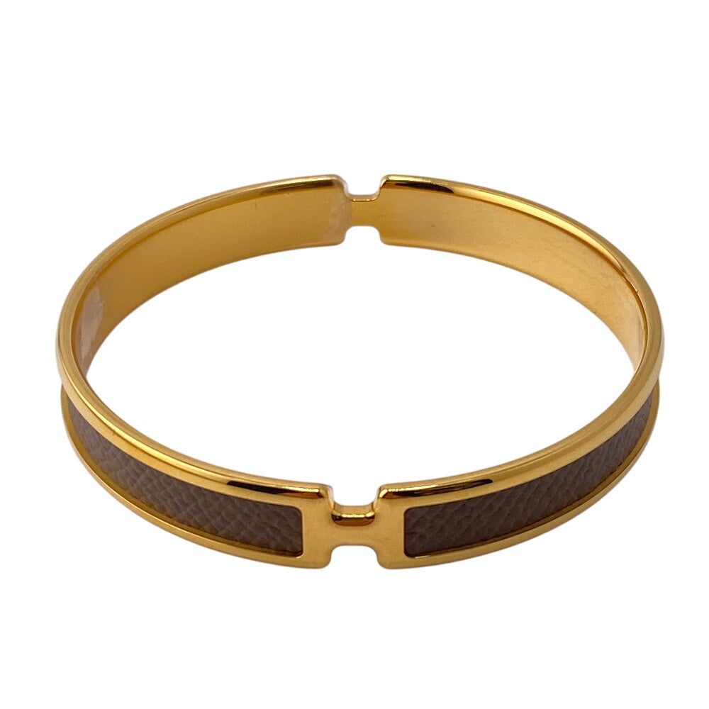 HERMES Bangle leather gold Olympe Women  d