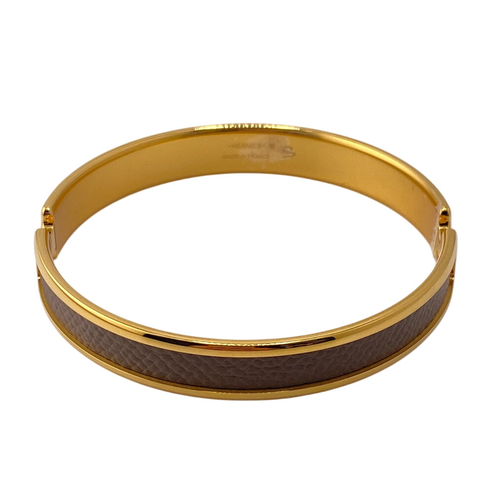 HERMES Bangle leather gold Olympe Women  d