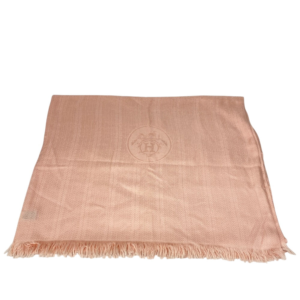 HERMES Stall Cashmere, Silk pink Bookplate New Libris Women  d