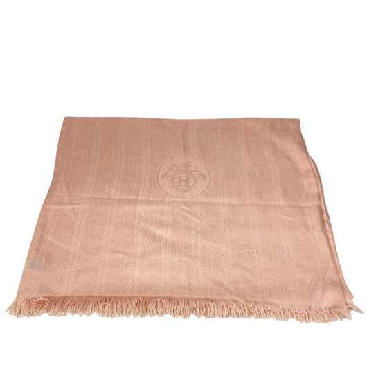 HERMES Stall Cashmere, Silk pink Bookplate New Libris Women  d