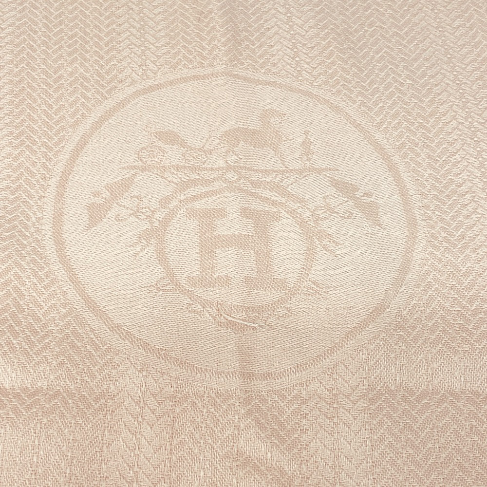 HERMES Stall Cashmere, Silk pink Bookplate New Libris Women  d