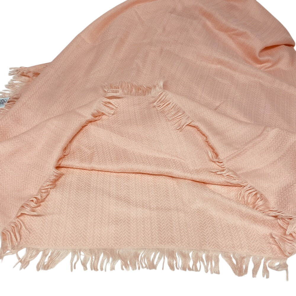 HERMES Stall Cashmere, Silk pink Bookplate New Libris Women  d