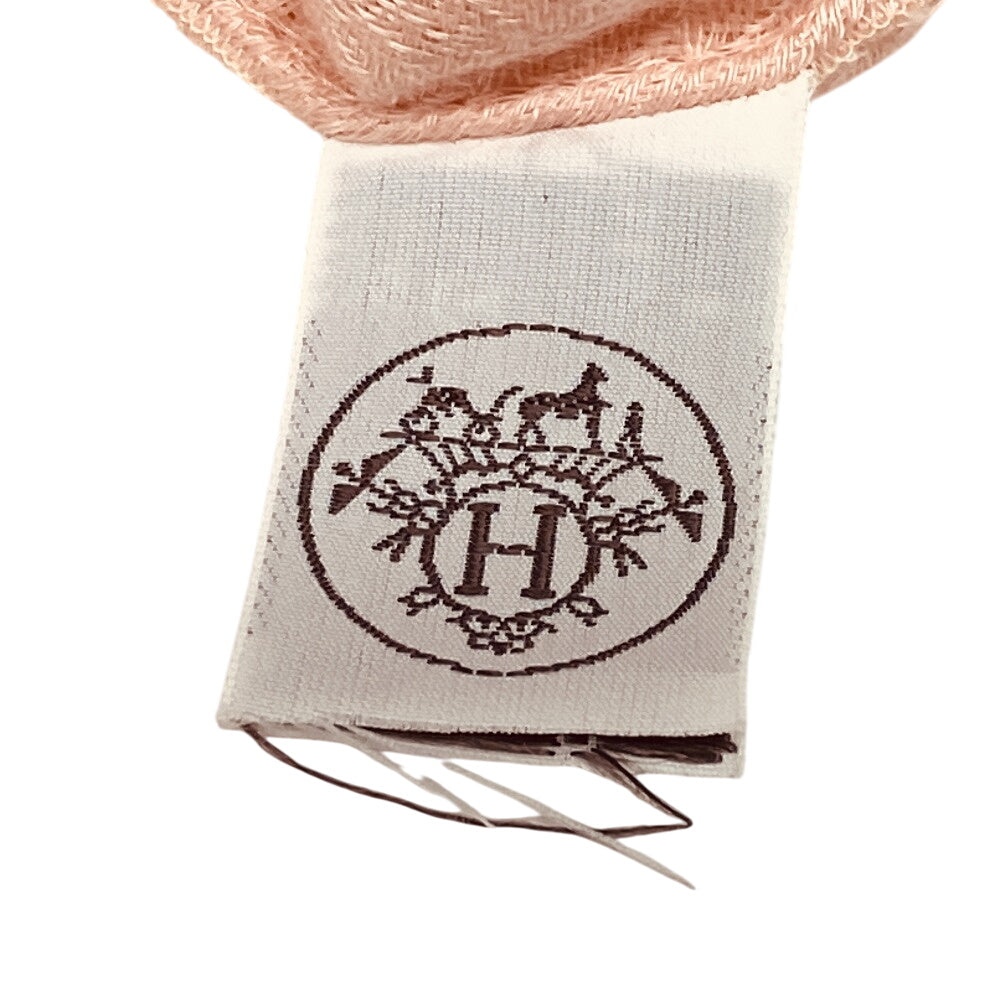 HERMES Stall Cashmere, Silk pink Bookplate New Libris Women  d