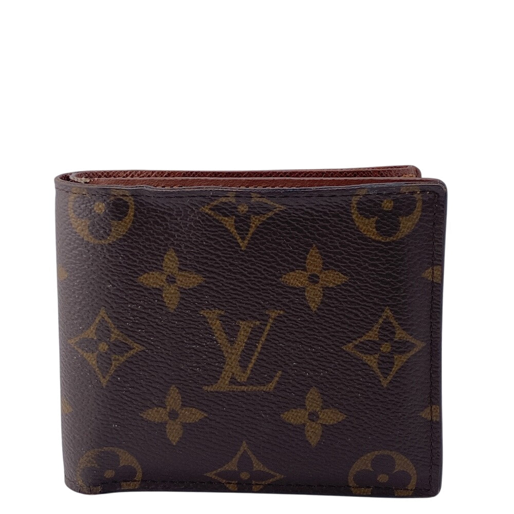 LOUIS VUITTON Bifold Wallet M62288 leather Brown Compact wallet Monogram Portefeuille Marco NM mens  d
