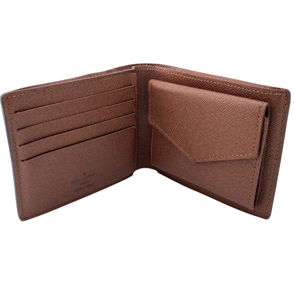 LOUIS VUITTON Bifold Wallet M62288 leather Brown Compact wallet Monogram Portefeuille Marco NM mens  d