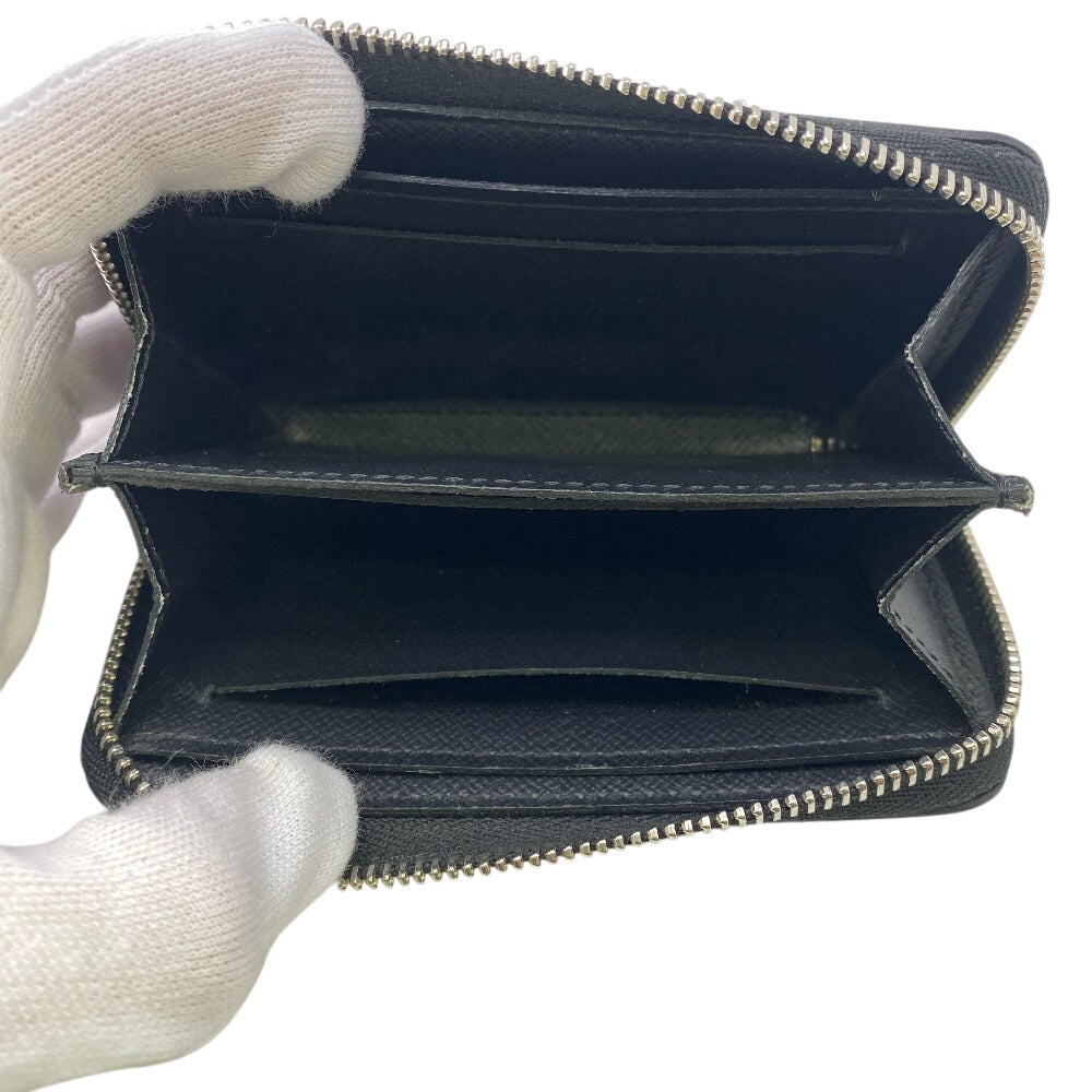 LOUIS VUITTON Coin case M30511 Noir Taiga Zip around purse mens  d