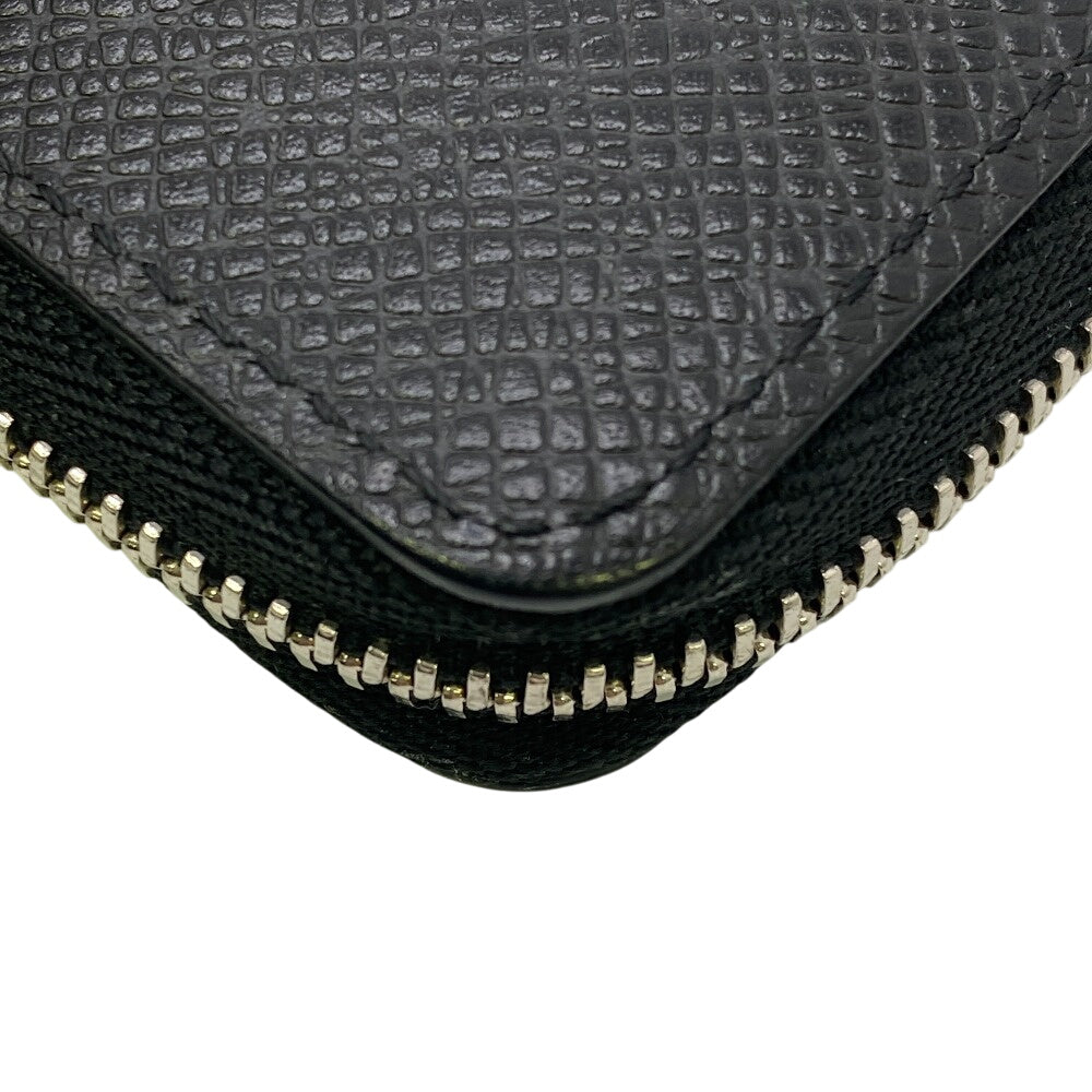 LOUIS VUITTON Coin case M30511 Noir Taiga Zip around purse mens  d