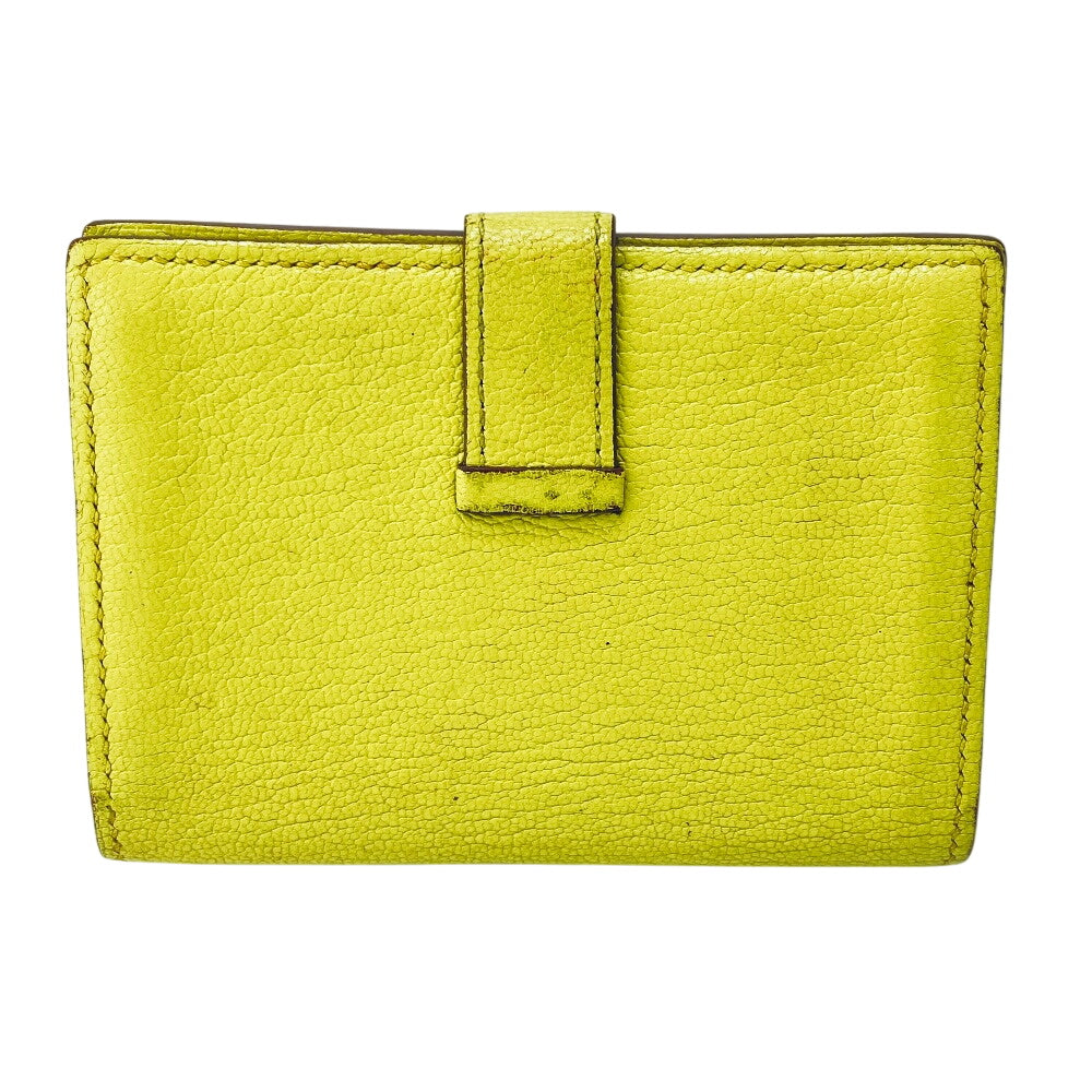 HERMES Card Case Chevre Misol yellow Baan Women(Unisex)  d