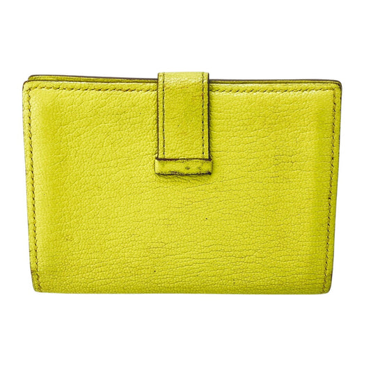 HERMES Card Case Chevre Misol yellow Baan Women(Unisex)  d