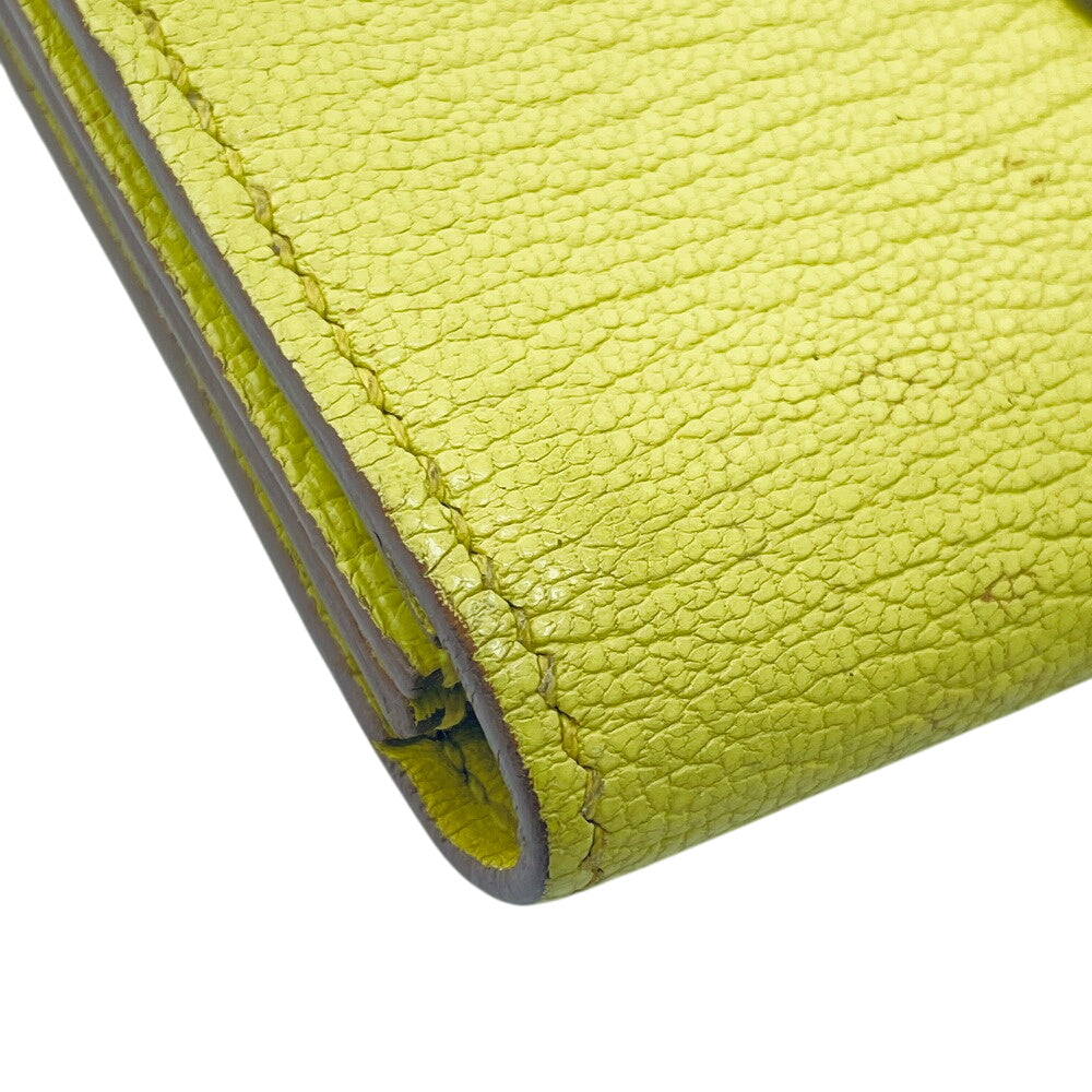 HERMES Card Case Chevre Misol yellow Baan Women(Unisex)  d